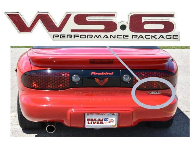 Emblem:Trans Am 96-02 Rear Bumper WS6 - RED